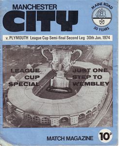 plymouth home league cup semi 1973 to 74 prog